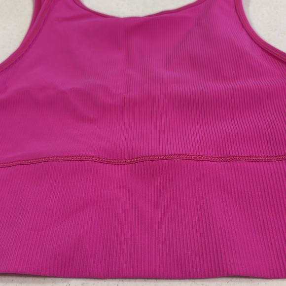 Lululemon Pivot Reversible Tank Ribbed Top Hot Pink Size 10 - Picture 6 of 6